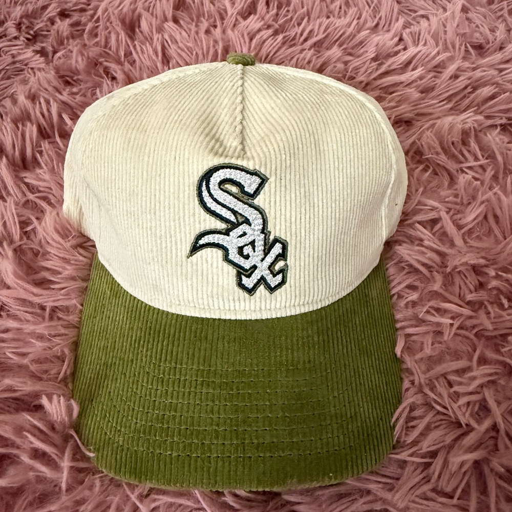 New Era Cream and Green Cap